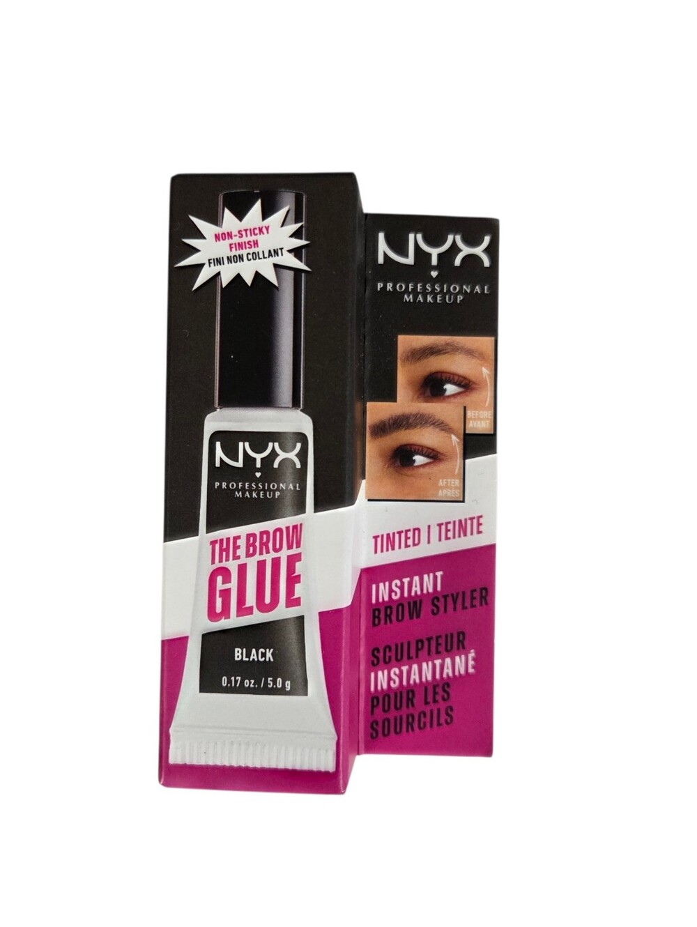 🔥4/$20 NYX The Brow Glue NEW Black -Non-Sticky -Instant Brow Styler -EyeBrow